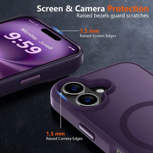 Vista 157 de MOCCA - Funda magnética resistente para iPhone XR de 6.1 pulgadas, compatible con MagSafe, funda con protección contra caídas de grado militar