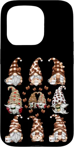 Vista 14 de Novelty Coffee Graphic For Women And Men Funny Gnome Case for iPhone 16
