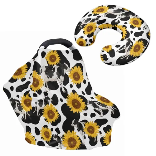 Vista 21 de Cactus Aztec Cowboy - Funda elástica para asiento de coche + funda de almohada para bebés, 2 paquetes de carritos de compras multiusos, silla alta