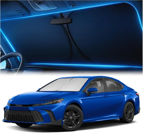Vista 28 de Magnelex - Parasol para parabrisas para Tesla Model 3 y Model Y 2017-2026, parasol plegable para ventana de automóvil, cubierta de visera térmica