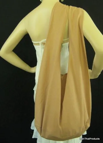 Vista 2 de BTP! Bolso bandolera de algodón con diseño de monje tailandés Buda estilo hippie Hobo sólido grande