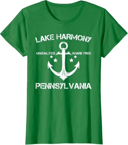 Vista 39 de Playera divertida de Lago Harmony Pennsylvania para acampada o pesca Negro