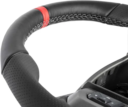 Vista 5 de Volante OEM KL3Z-3600-DA con línea de mira roja hecha para F-150 Raptor 2019-2020