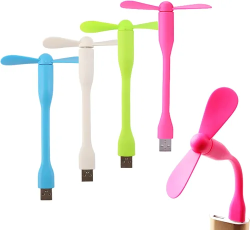 Vista 12 de Mini ventilador USB, ventilador de bolsillo portátil alimentado por USB-A, enfriador pequeño, funcionamiento silencioso, para el hogar, oficina