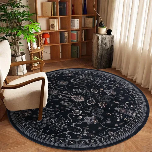 Vista 56 de GLN Rugs Traditional Collection - Alfombra de felpilla lavable a máquina, tradicional lavable, antideslizante, alfombra de felpilla de pelo corto