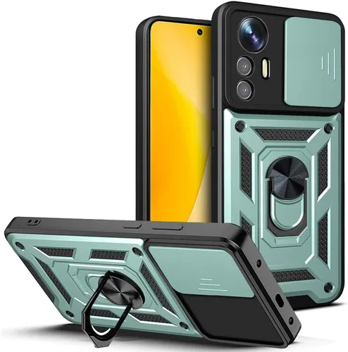 Vista 212 de Compatible con Tecno Pova Neo 2 Bracket Shell, con cubierta deslizante para lente de cámara compatible con Tecno Pova Neo 2 LG6n Case Negro
