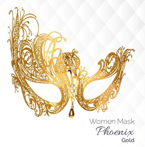 Vista 22 de Masquerade Mask for Couples Women and Men - 3 Pack Venetian Gold and Black Lace, Mardi Gras Mask
