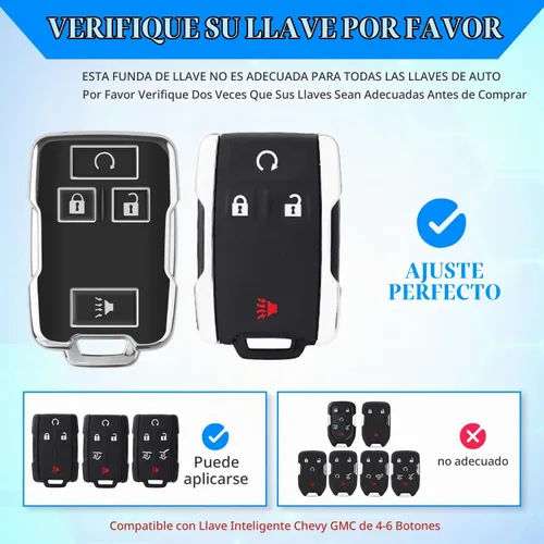 Vista 2 de QBUC - Funda para llavero Chevy con llavero (A: negro)