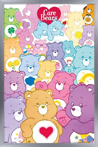Vista 12 de Trends International Care Bears - Póster de pared de grupo, 14.72 x 22.37 pulgadas, versión enmarcada de madera de granero