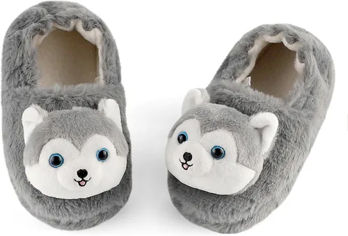 Vista 2 de ESTAMICO Pantuflas suaves y cálidas para niñas y niños