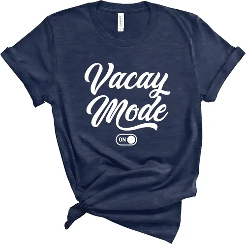 Vista 2 de Summer Vacation Vacay Mode On Shirt, Funny Family Vacation Gift Men Women T-Shirt, Vacay Mode Cute Vacation Summer Cruise Shirt, Vacation Summer