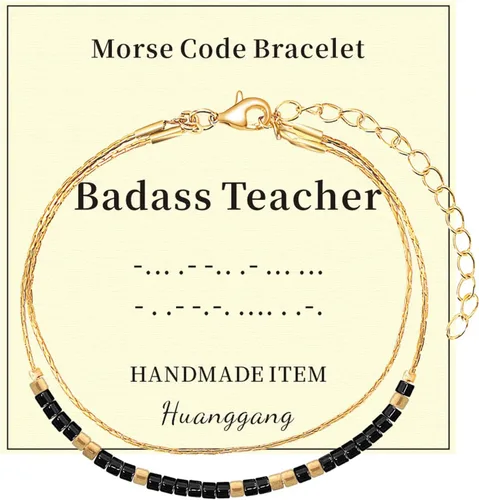 Vista 15 de Regalos inspiradores para mujeres, pulseras con código morse, mensaje secreto para hija, mamá, mejor amiga, profesora, día de la madre, día de San