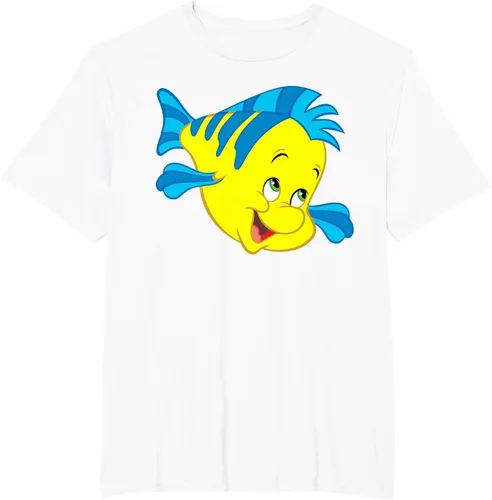 Vista 64 de Disney Camiseta de disfraz de cara grande de la Sirenita Flounder Sidekick