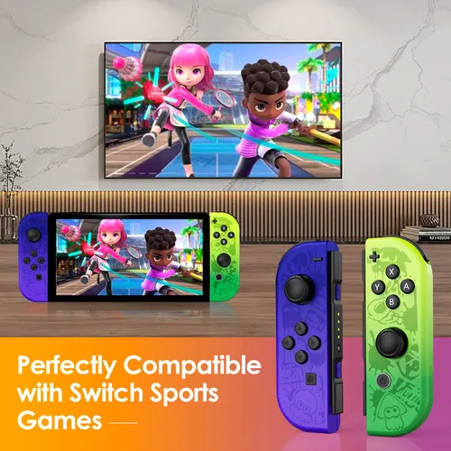 Vista 7 de Controller for Nintendo Switch, Replacement Wireless LR Controllers Support Dual VibrationWake-up