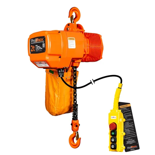 Vista 9 de Prowinch Polipasto de Cadena Eléctrico de 4400 Libras 2 Toneladas con Carro 3 Fases 208V-240/440-480V -20 Pies de Altura de Elevación, Clase