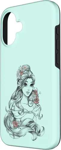 Vista 2 de iPhone 16 Disney Beauty & The Beast Floral Belle Sketch Case