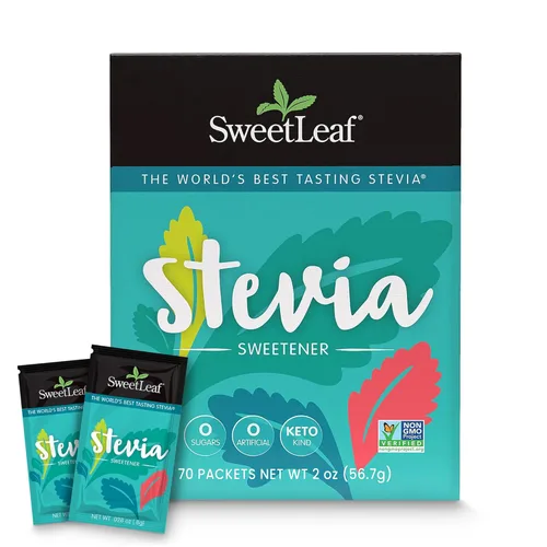 Vista 10 de SweetLeaf Paquetes de Stevia en polvo, edulcorante cero calorías con extracto de hoja de stevia, sin aditivo edulcorante artificial, sin azúcar