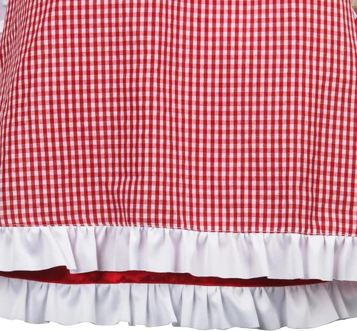 Vista 6 de ZIFUNMUR Little Red Riding Hood Costume Dress Cape Cloak Outfit Girls Kids Halloween Cosplay Party Fancy Dress Up Props