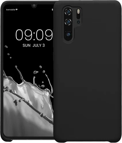 Vista 8 de kwmobile Funda compatible con Huawei P30 Pro - Funda de silicona TPU con acabado suave - Negro mate