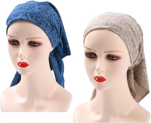 Vista 2 de K-Elewon Bufanda cuadrada mediana de 27.5 pulgadas para mujer, bufanda para la cabeza, 2 unidades, bufanda para el cuello, bufanda para el cabello