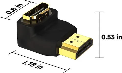 Vista 3 de VCE Adaptador HDMI de 90 grados, paquete de 2, compatible con 3D y 4K, para TV Stick HDTV PC