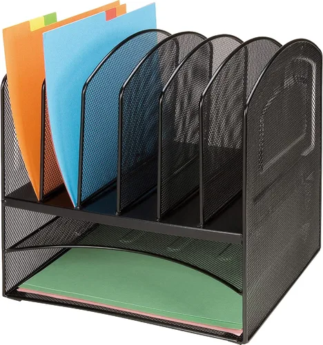 Vista 2 de Lorell LLR37523 Organizador de escritorio de malla vertical horizontal