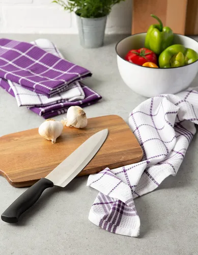 Vista 6 de J&M Home Fashions - Toalla de cocina de algodón con bucles de punto gofre