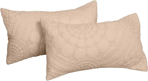 Vista 19 de vctops Funda de Sofá con Bordado de Círculo Bohemio de Color Sólido de Algodón Acolchado Antideslizante Fundas de Sofá Seccional Funda de Sofá