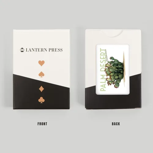 Vista 8 de Lantern Press Palm Desert, California, cactus tuna (52 cartas de juego, baraja de cartas de tamaño póquer con comodines)