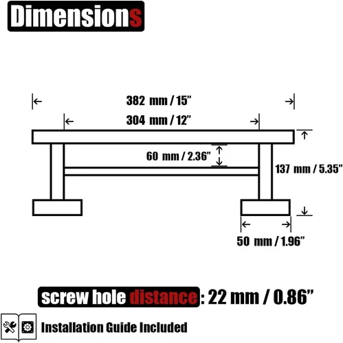 Vista 2 de JQK Barra Doble para Toallas Dorada, 15 Pulgadas de Acero Inoxidable 304 Gruesa de 0.8mm Soporte para Toallas para Baño y Toallas de Mano, Montaje