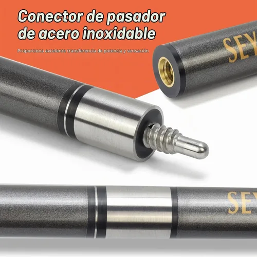 Vista 6 de Tacos de billar profesionales duraderos de carbono de 58 pulgadas para cabeza pequeña, accesorios de billar, suministros de billar