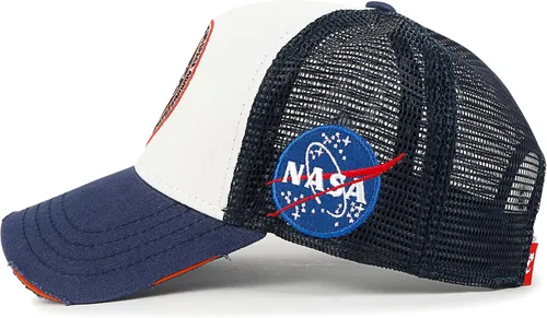 Vista 3 de ililily Gorra de béisbol estructurada con logotipo de gusano de la NASA prémium