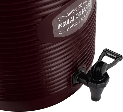 Vista 5 de Dispensador de bebidas frías y calientes, dispensador de bebidas aislado de 3.4 galones con grifo, cubo de acero inoxidable para bebidas frías