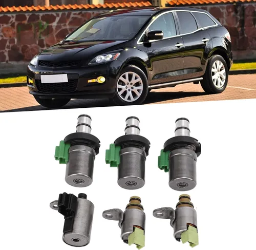 Vista 7 de Juego de solenoides de cambio de transmisión de 6 piezas para 2, 3, 5, 6, CX 7, MPV con OE 48420K R para todos los 4F27 E 4 velocidades automáticas