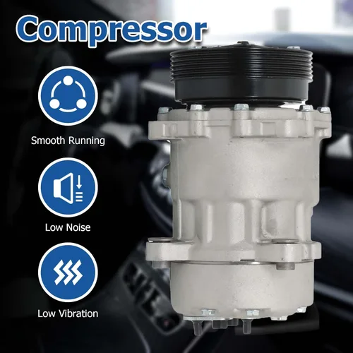 Vista 2 de WFLNHB Compresor de CA con embrague de repuesto para Beetle Golf Jetta 2001-2005 CO 1233JC