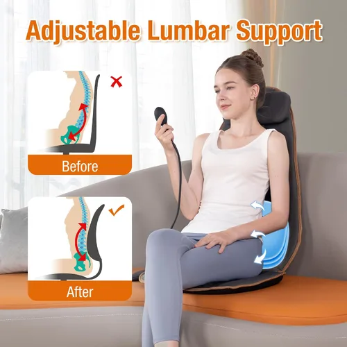 Vista 3 de SLOTHMORE Masajeador de espalda para silla, cojín de asiento de masaje