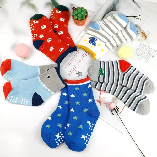 Vista 5 de ONESING 12 pares de calcetines para recién nacidos, calcetines unisex para bebés, niñas y niños pequeños, calcetines de 0-12 y 12-24 meses