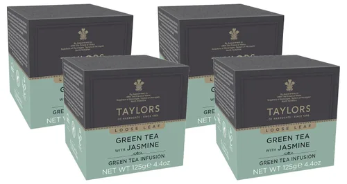 Vista 6 de Taylors of Harrogate Pétalo de rosa de China, té negro, hoja suelta, lata de 4.41 onzas, fragante, delicado y floral, con cafeína, té de hoja entera