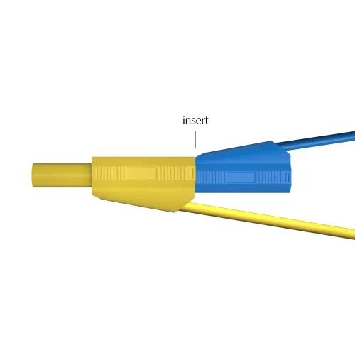 Vista 6 de Cable de prueba de enchufe de plátano de seguridad de 0.157 in, 5 uds., 39.4 in/3.3 pies, línea cubierta de seguridad totalmente aislada para cable