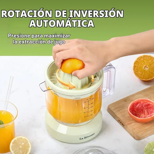 Vista 3 de La Reveuse Exprimidor eléctrico de cítricos naranja, 34 onzas, amarillo