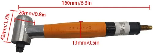 Vista 9 de Amoladora neumática micro ángulo aire 90 grados 0.118 in Die lápiz pulidor herramienta accesorios kit naranja herramientas eléctricas