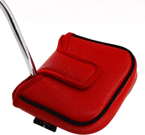 Vista 11 de Big Teeth Golf Mallet Putter Cover Square Mallet Putter Cover Plain Color Talón negro con eje