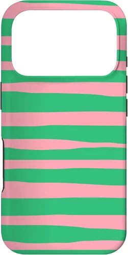 Vista 30 de Pink and Green Stripes aka Streaks Case for iPhone 16