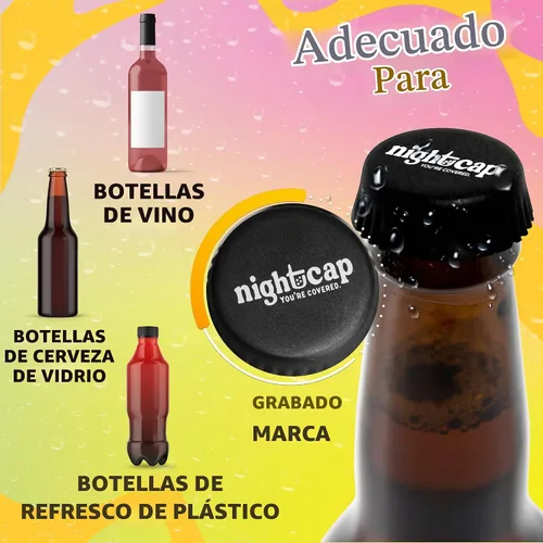 Vista 5 de Nightcap Coletero reutilizable para prevención de picos de bebidas, como se ve en Shark Tank