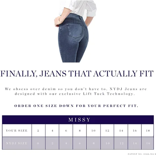 Vista 6 de NYDJ Women's Marilyn Straight Crop Cuff Jeans Cropped Slimming Jeans