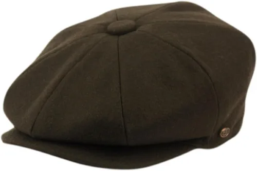 Vista 9 de Sombrero clásico de 8 paneles de mezcla de lana Newsboy Snap Brim Collection para hombre