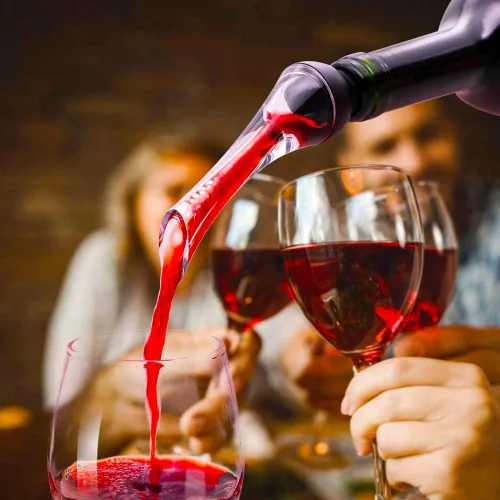 Vista 4 de Vertedor aireador de vino – Decantador de vino prémium para airear vino al instante para amantes del vino/accesorios de vino, caja de regalo incluida