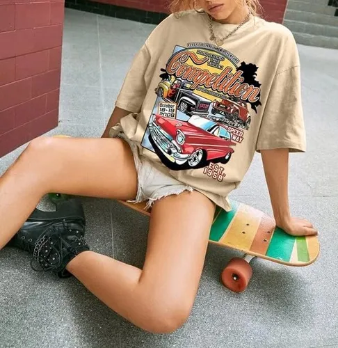Vista 4 de PIOFLIFE Camisa de gran tamaño para mujer (S, albaricoque), Albaricoque
