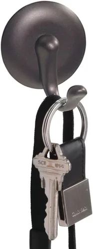Vista 2 de iDesign York AFFIXX - Ganchos de almacenamiento autoadhesivos de plástico sin BPA, 2.3 x 2 x 1.5 pulgadas, bronce (paquete de 2)