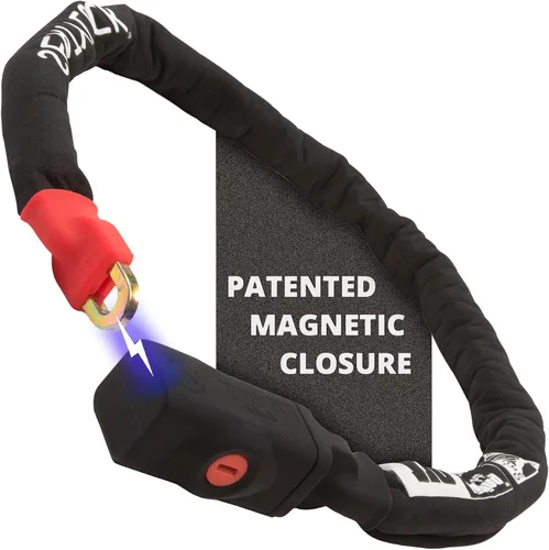 Vista 12 de Seatylock Viking - Cerradura de cadena para bicicleta con llave, magnética, patentada, clasificada segura, segura, antirrobo, cerradura inteligente
